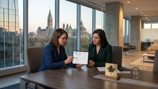 Privacy compliance officers analyzing Canadian PIPEDA data consent laws (AI Generated Image)