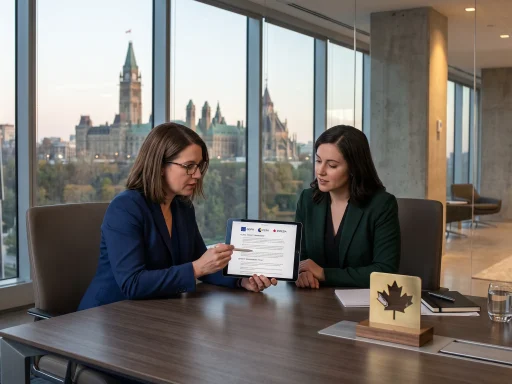 Privacy compliance officers analyzing Canadian PIPEDA data consent laws (AI Generated Image)