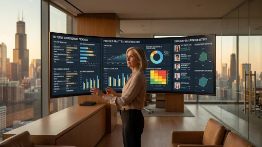 Senior marketing director reviewing executive compensation and portfolio metrics (AI Generated Image)